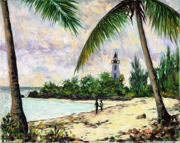 The Lighthouse, Zanzibar, 1995 (oil on canvas)  de Tilly  Willis