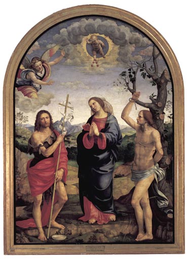 Madonna mit den Heiligen Johannes d.T. und Sebastian de Timoteo Viti