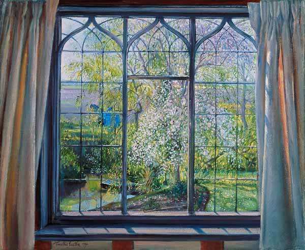 Apple Blossom Against Willow, 1990  de Timothy  Easton