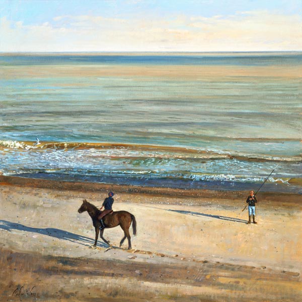 Beach Dialogue, Dunwich (oil on canvas)  de Timothy  Easton