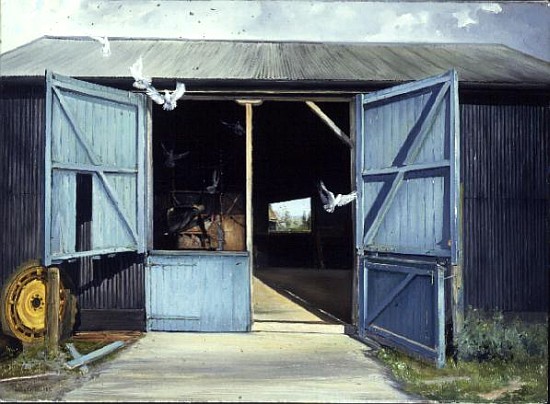 Doves Leaving the Barn de Timothy  Easton