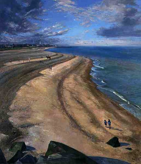 Serpentine Beach at Southwold (oil on canvas)  de Timothy  Easton