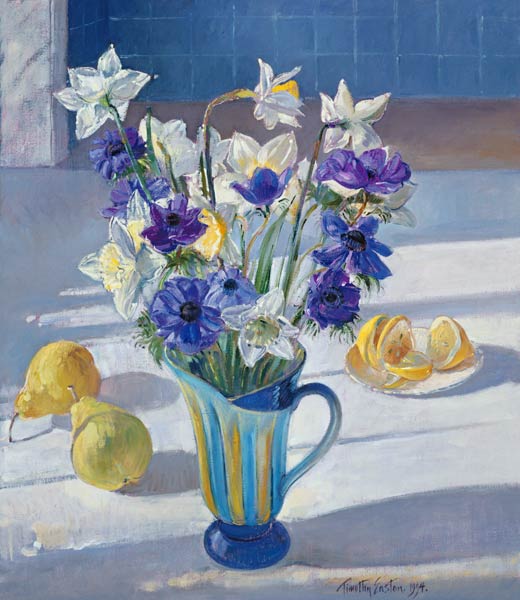 Spring Flowers and Lemons, 1994 (oil on canvas)  de Timothy  Easton