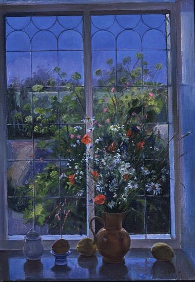 Summer Flowers at Dusk, 1990  de Timothy  Easton