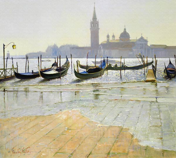 Venice at Dawn (oil on canvas)  de Timothy  Easton