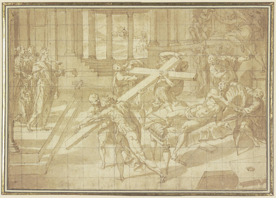 Die Heilige Helena erweckt durch Auflegen des Heiligen Kreuzes einen Toten de Tintoretto