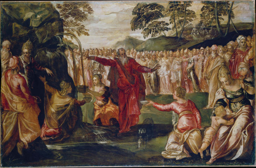 Moses Striking the Rock de Tintoretto