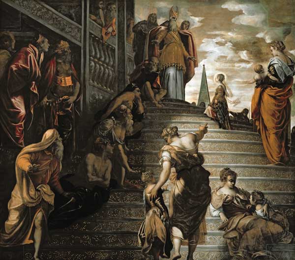 The Presentation of the Virgin de Tintoretto (aliasJacopo Robusti)