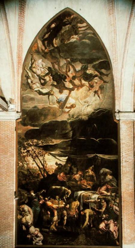 Adoration of the Golden Calf de Tintoretto (aliasJacopo Robusti)
