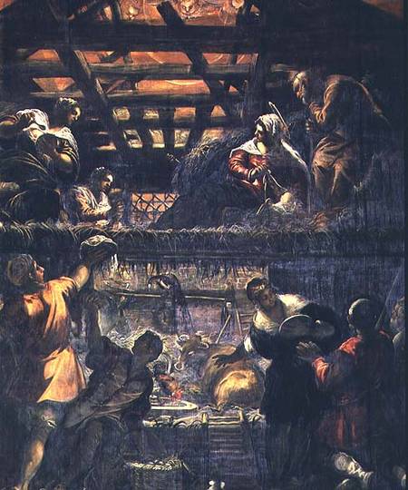 The Adoration of the Shepherds de Tintoretto (aliasJacopo Robusti)