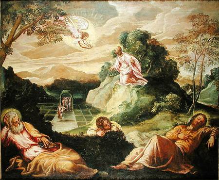 The Agony in the Garden de Tintoretto (aliasJacopo Robusti)