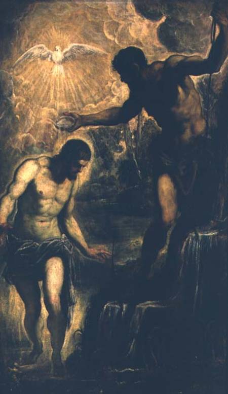 The Baptism of Christ de Tintoretto (aliasJacopo Robusti)