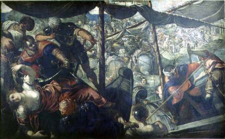 Battle between Turks and Christians de Tintoretto (aliasJacopo Robusti)