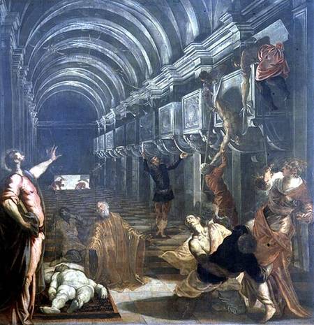 The Finding of the Body of St. Mark (panel) de Tintoretto (aliasJacopo Robusti)