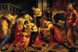 Birth of John Baptist de Tintoretto (aliasJacopo Robusti)