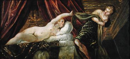 Joseph and the Wife of Potiphar de Tintoretto (aliasJacopo Robusti)