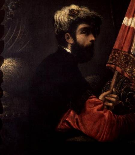 Portrait of a Man as Saint George de Tintoretto (aliasJacopo Robusti)