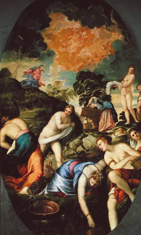 The Purification of the Midianite Virgins de Tintoretto (aliasJacopo Robusti)