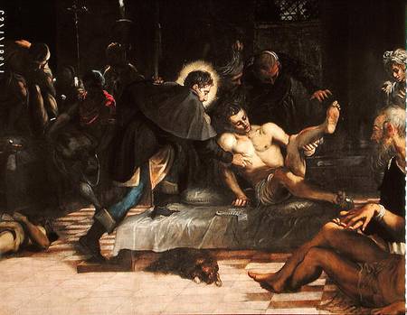 Saint Roch curing the Plague de Tintoretto (aliasJacopo Robusti)