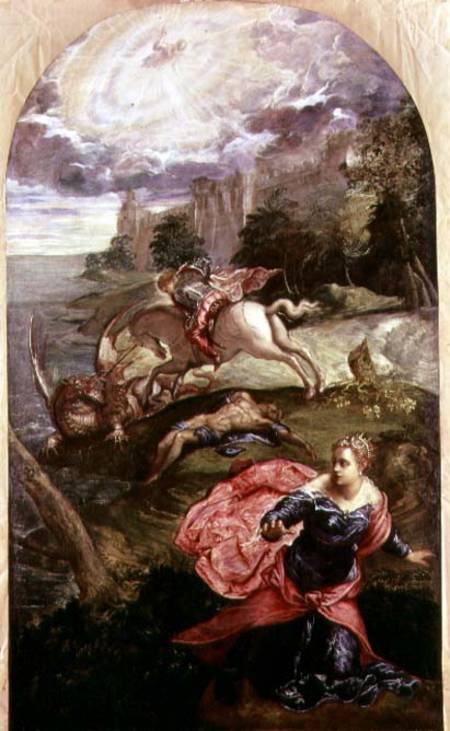 St.George and the Dragon de Tintoretto (aliasJacopo Robusti)