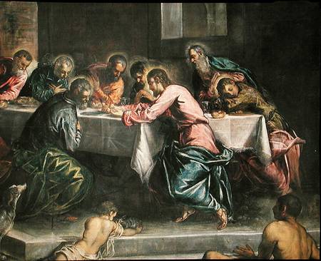 Last Supper  (detail of 60809) de Tintoretto (aliasJacopo Robusti)