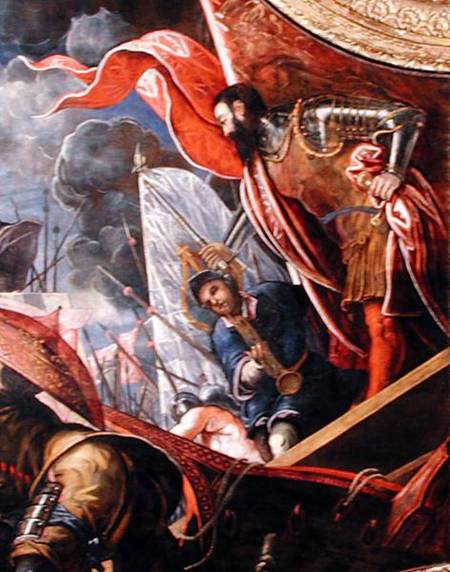 Victory of the Venetians over the Ferrarans at Argenta  (detail) de Tintoretto (aliasJacopo Robusti)