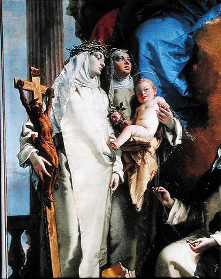 The Virgin and three Dominican Saints de Tintoretto (aliasJacopo Robusti)