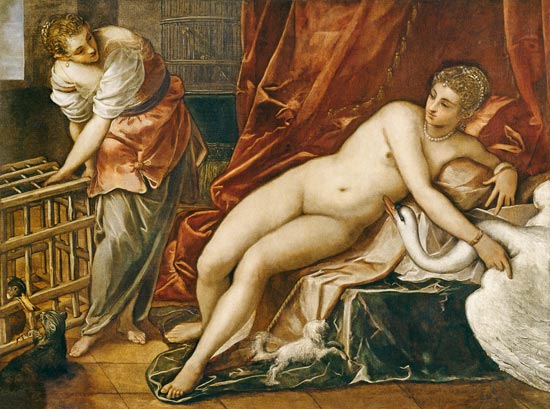 Leda con el cisne de Tintoretto (Werkstatt)