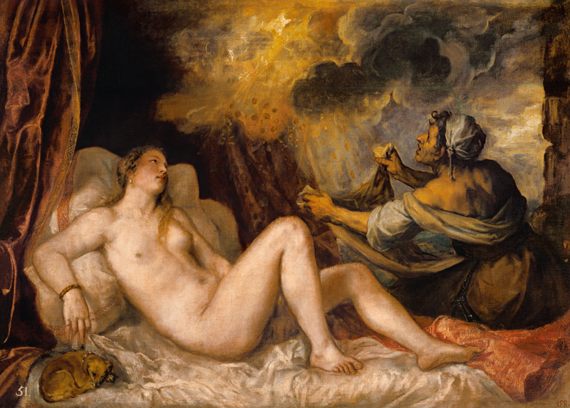 Danae and the Shower of Gold de Tiziano Vecellio