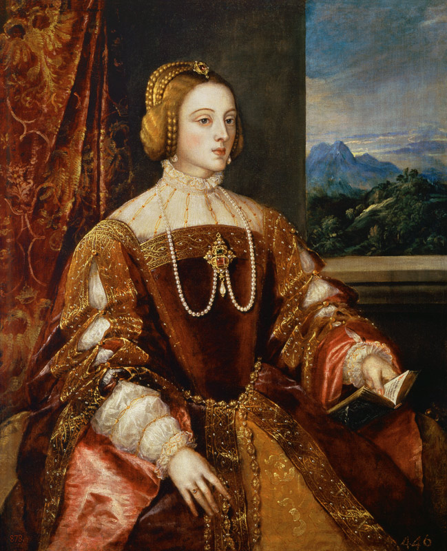 Portrait of the Empress Isabella of Portugal de Tiziano Vecellio