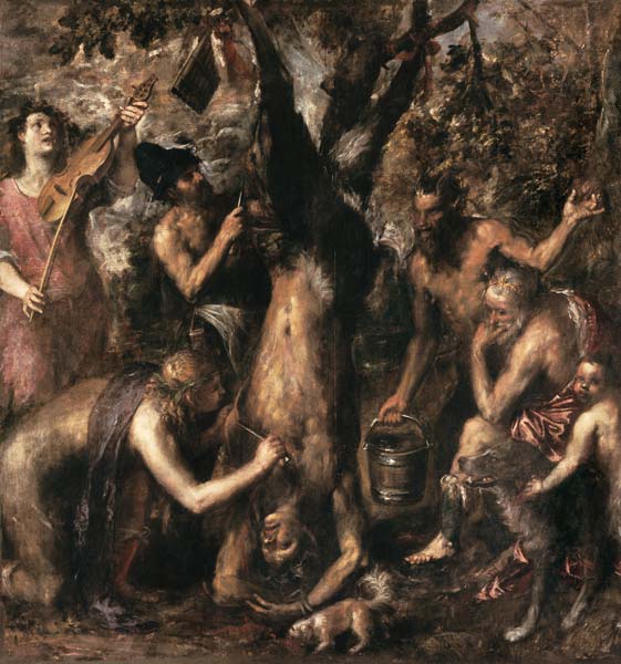 Apollo punishes Marsyas. de Tiziano Vecellio