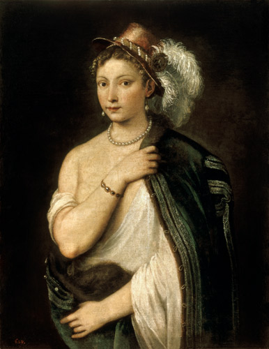Female Portrait de Tiziano Vecellio