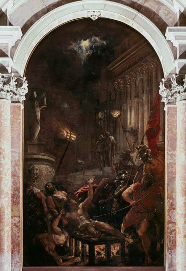 The Martyrdom of St. Lawrence de Tiziano Vecellio