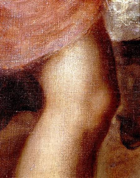 The Death of Actaeon, detail of Diana's knee de Tiziano Vecellio