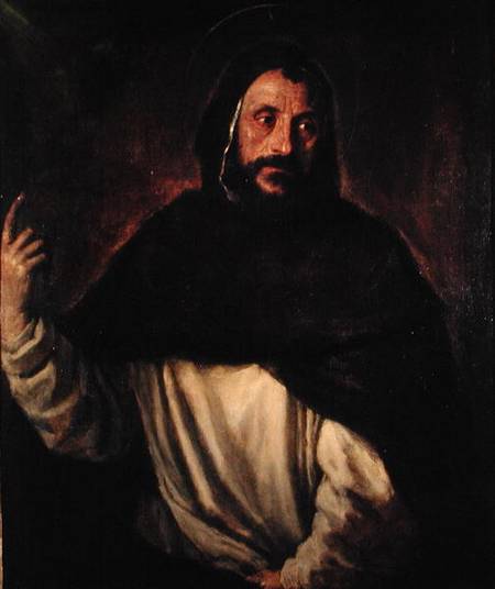 St. Dominic (1170-1221) de Tiziano Vecellio