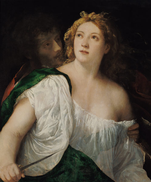 Lukrezia and Tarquinius. de Tiziano Vecellio