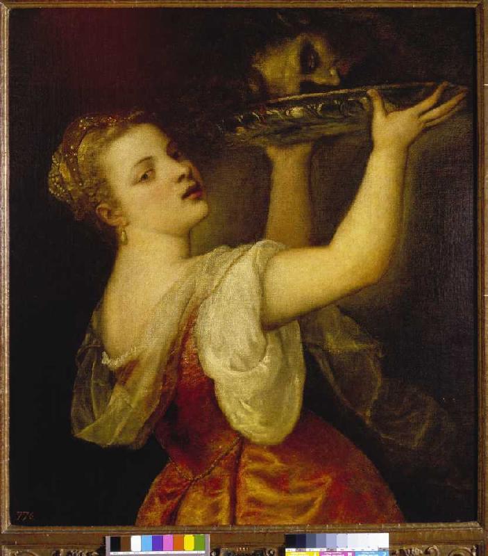Salome with a raised bowl de Tiziano Vecellio