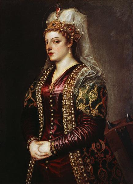Portrait of Caterina Cornaro (1454-1510) wife of King James II of Cyprus, dresse