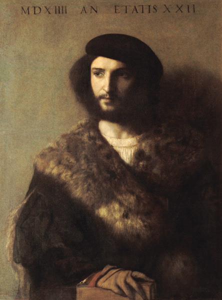 Bildnis eine kranken Mannes im Pelz de Tiziano Vecellio