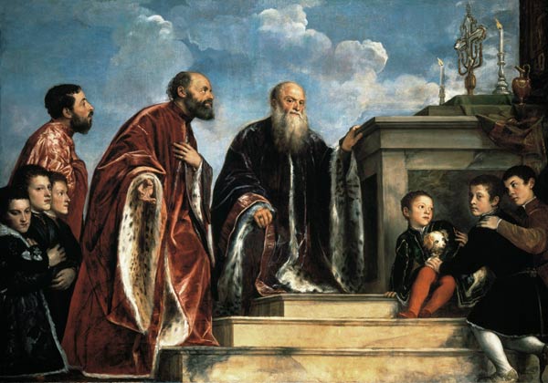 Titian / The Vendramin Family / c. 1547 de Tiziano Vecellio