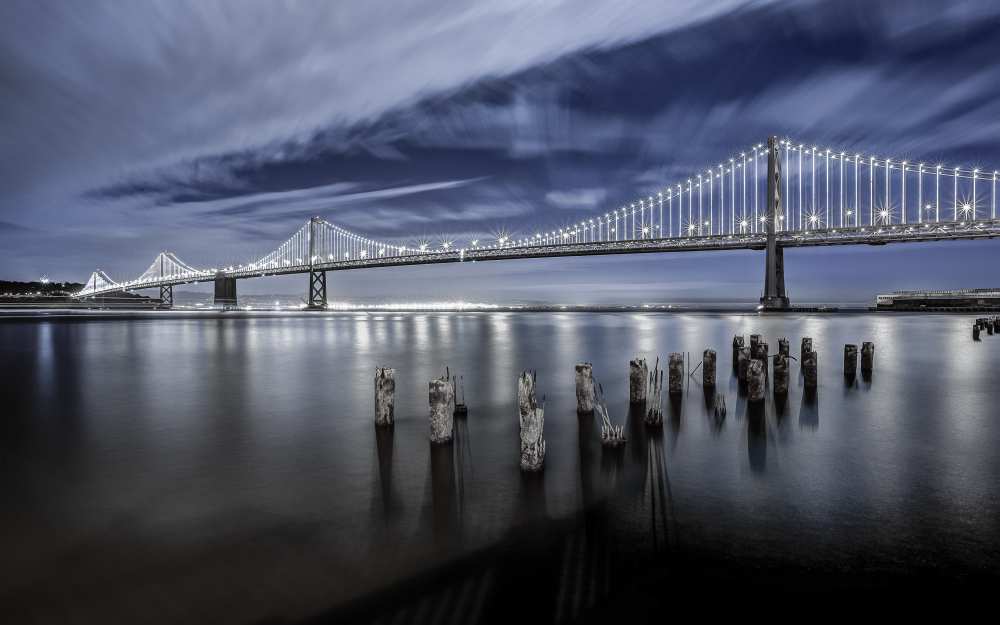 The Bay Bridge Lights San Francisco de Toby Harriman