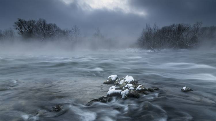 Frosty morning at the river de Tom Meier