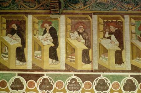 Four Dominican Monks at their Desks, from the cycle of 'Forty Illustrious Members of the Dominican O de Tommaso  da Modena