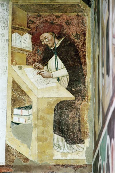 Hugues de Provence at his Desk from the Cycle of 'Forty Illustrious Members of the Dominican Order' de Tommaso  da Modena