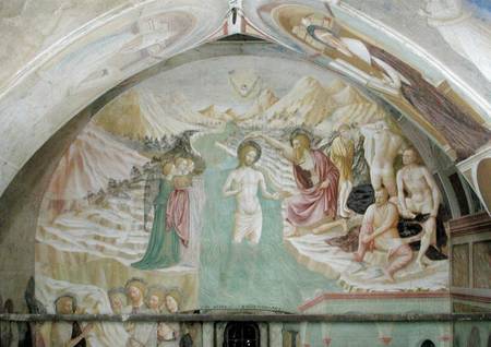 The Baptism of Christ, from the Cycle of the Life of St. John the Baptist de Tommaso Masolino da Panicale