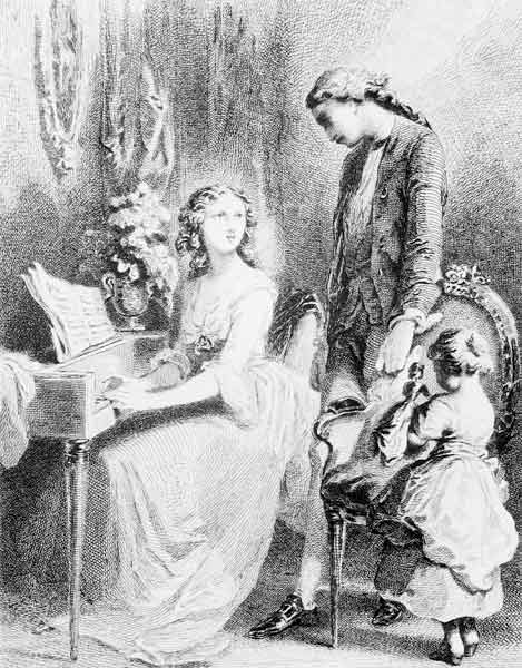 Illustration from ''The Sorrows of Werther'' Johann Wolfgang Goethe (1749-1832) de Tony Johannot