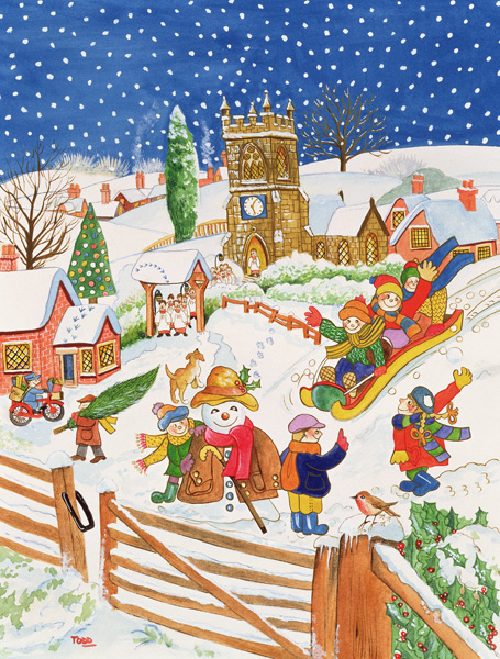 Christmas Eve in the Village (w/c)  de Tony  Todd