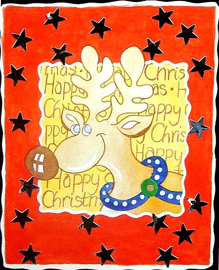 Happy Reindeer, 2005 (w/c on paper)  de Tony  Todd