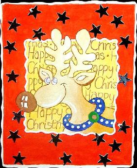 Happy Reindeer, 2005 (w/c on paper) 