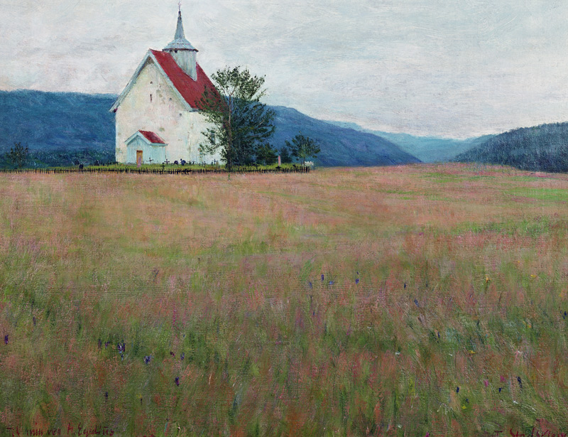 Our church, 1895 (oil on canvas)  de Torleiv Jorgensen Stadskleiv
